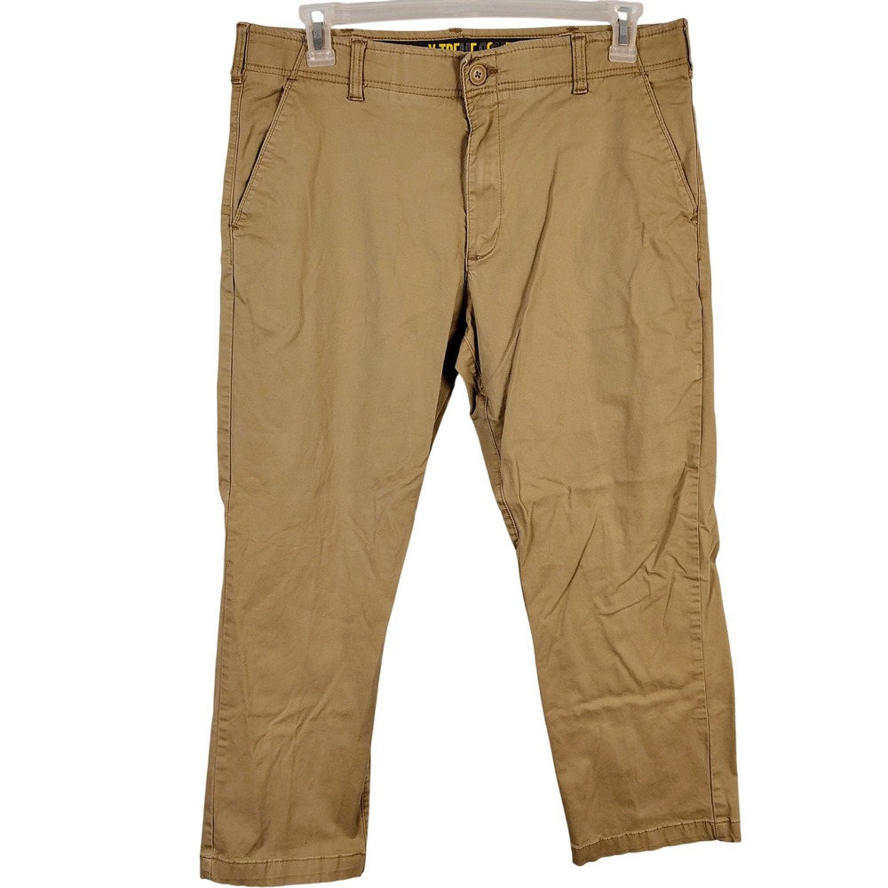 Lee Mens 36x29 X-Treme Comfort Chino Pants Tan Khaki Cotton Stretch Workwear